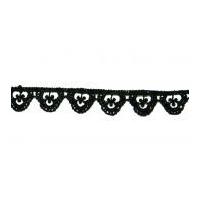 10mm Essential Trimmings Guipure Lace Edging Trimming Black