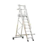 10 Step Foldaway Mobile Aluminum Step Ladder SLI316026