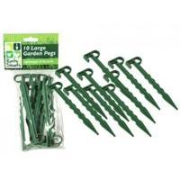 10 Large Durable Garden Pegs