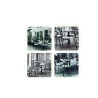 10cm Set Of 4 Slogan Cafe Backed Coasters