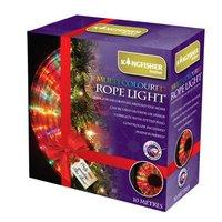 10m Multi Coloured Multi Action Rope Christmas Party Lights by Kingfisher
