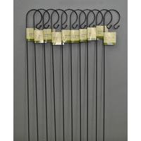 10 x black metal border hook 1m by gardman