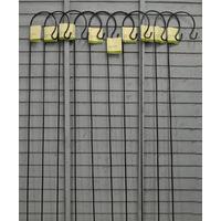 10 x Black Metal Border Hooks (1.5m) by Gardman