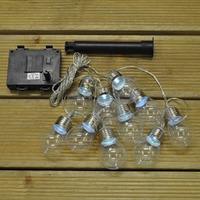 10 LED Bulb String Lights (Dual Power Solar and Battery) by Gardman