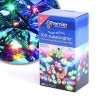 100 LED Multi-Coloured Supabright String Lights (Mains) by Premier