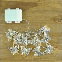 10 LED Butterfly Silver Memory String Lights (Battery) by Gardman