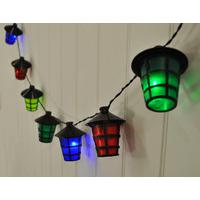10 LED Multi-Coloured Lantern String Lights (Mains) by Kingfisher