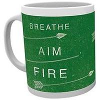 10oz Arrow Breathe Aim Fire Mug