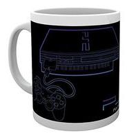 10oz Playstation Ps2 Lineart Mug