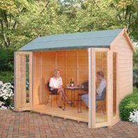 10X8 Blenheim Shiplap Timber Summerhouse with Felt Roof Tiles with Assembly Service