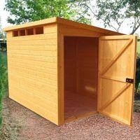 10X8 Security Cabin Pent Shiplap Wooden Shed with Assembly Service