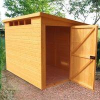 10X10 Security Cabin Pent Shiplap Wooden Shed with Assembly Service
