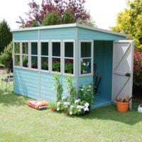 10X6 Sun Pent Pent Shiplap Wooden Shed