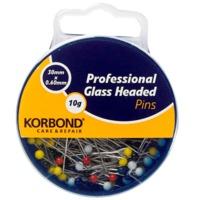 10g Professional Glass Headed Pins
