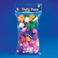 100 Piece Glitter Fluffy Poms