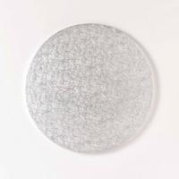 10 silver round cake card