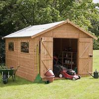 10ft x 10ft Groundsman Tongue and Groove Apex Workshop | Waltons