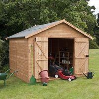 10ft x 10ft Groundsman Windowless Tongue and Groove Workshop | Waltons