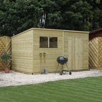 10ft x 7ft Pressure Treated Pent Shed | Waltons