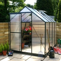 10\' x 6\' Extra Tall Evesham Polycarbonate Greenhouse with FREE Base