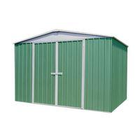 10ft x 12ft pale eucalyptus easy build apex metal shed waltons