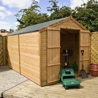 10ft x 8ft windowless tongue and groove apex wooden shed waltons