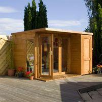 10 x 8 Waltons Contemporary Summerhouse with Side Shed