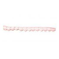 10mm Embroidered Pom Pom Lace Trimming Pale Pink