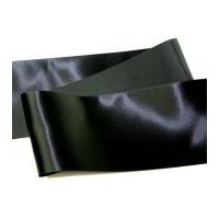 10cm reel chic wide satin sash ribbon black