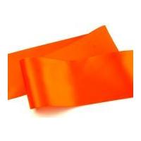 10cm Reel Chic Wide Satin Sash Ribbon Orange