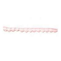 10mm embroidered pom pom lace trimming pale pink