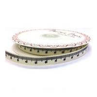 10mm Bertie's Bows Centimetre Tape Measure Grosgrain Ribbon Ivory