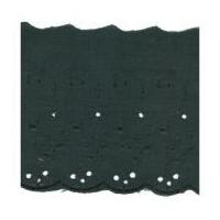 10cm Broderie Anglaise Lace Trimming Black