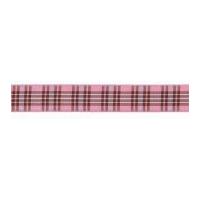 10mm Berisford Tartan Ribbon 2 Raspberry