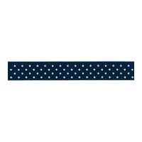 10mm Berisford Micro Dot Print Ribbon 13 Navy