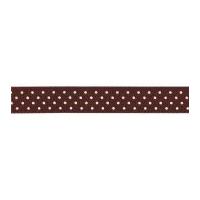 10mm Berisford Micro Dot Print Ribbon 25 Brown