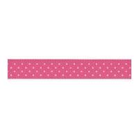 10mm Berisford Micro Dot Print Ribbon 52 Hot Pink