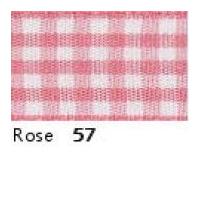 10mm Berisford Gingham Ribbon 57 Rose
