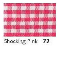 10mm Berisford Gingham Ribbon 72 Shocking Pink