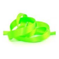 10mm berisford double faced satin ribbon 6847 fluorescent green