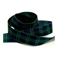 10mm Berisford Woven Tartan Ribbon 9 Black Watch