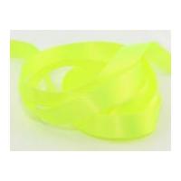 10mm Berisford Double Faced Satin Ribbon 6846 Fluorescent Yellow