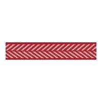 10mm berisford herringbone woven ribbon red