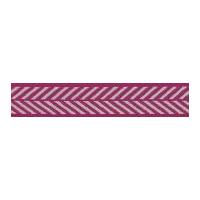 10mm berisford herringbone woven ribbon fuchsia