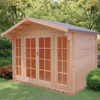 10X8 Epping 28mm Tongue & Groove Timber Log Cabin with Assembly Service