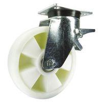 100MM SWIVEL CASTOR WITH BRAKE - NYLON/STEEL