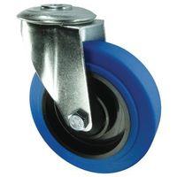 100MM SWIVEL CASTOR SINGLE HOLE FIXING - RUBBER/STEEL