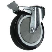 100mm swivel castor with brake steelrubber wxdxh 132 x 135 x 62