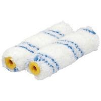 100mm pack of two draper microfibre paint roller mini sleeves