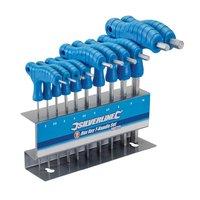 10 piece 2 10mm silverline hex key t handle set